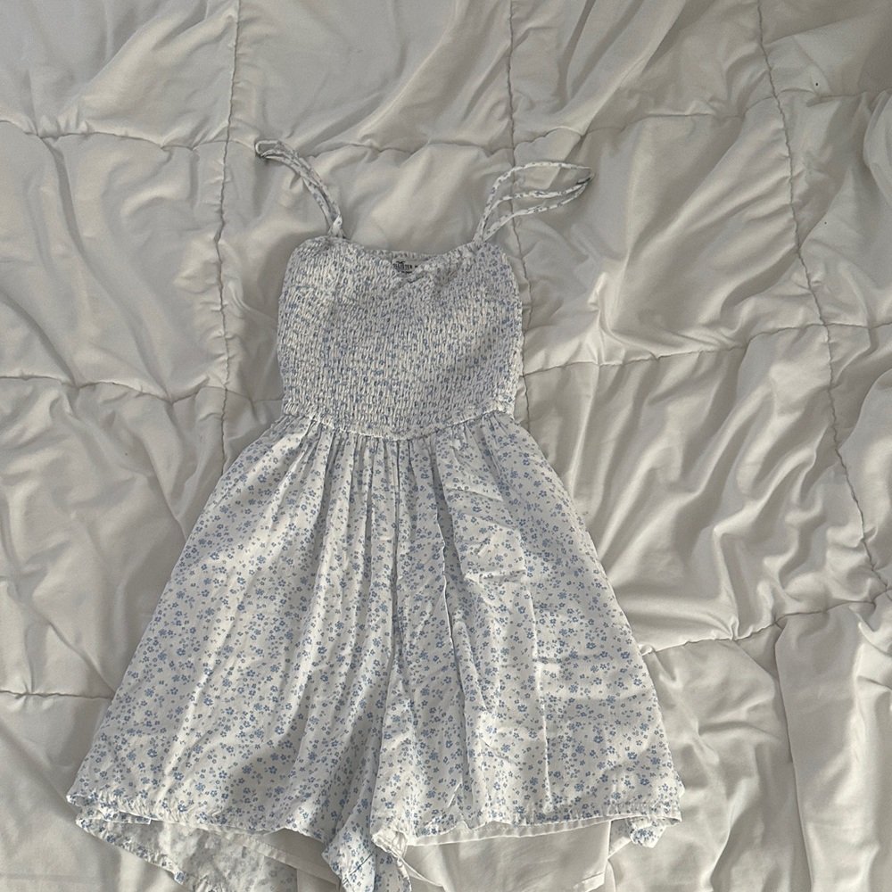 Hollister Blue and White Floral Kids Dress